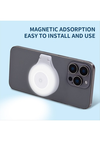 Magsafe Cep Telefonu Için Manyetik Dolgu Işığı Selfie Güzellik Işığı Cep Telefonu Dolgu Işığı Taşınabilir Mini Beyaz (Yurt Dışından) indirimleri