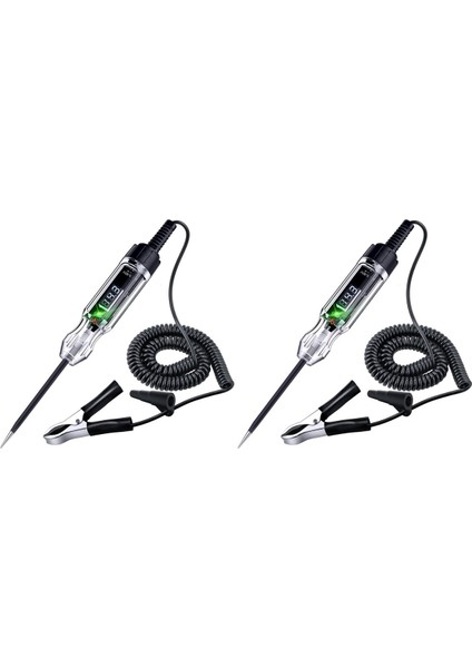 2x Otomotiv Test Işığı 5-90 V Dijital LED Elektrik Test Cihazı Devre Test Cihazı Kontrol Için 140 Inç Pu Yay Tel ile (Yurt Dışından)