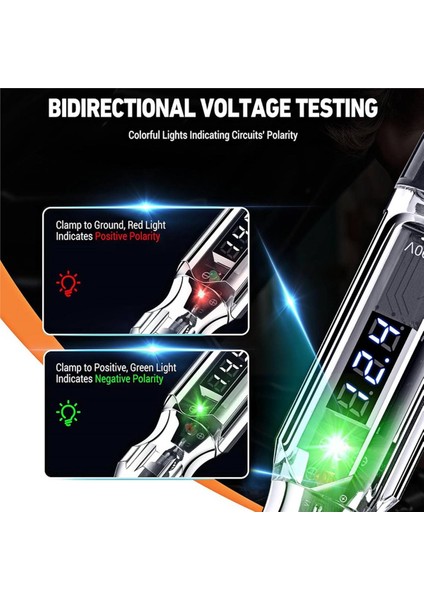 2x Otomotiv Test Işığı 5-90 V Dijital LED Elektrik Test Cihazı Devre Test Cihazı Kontrol Için 140 Inç Pu Yay Tel ile (Yurt Dışından) fırsatları