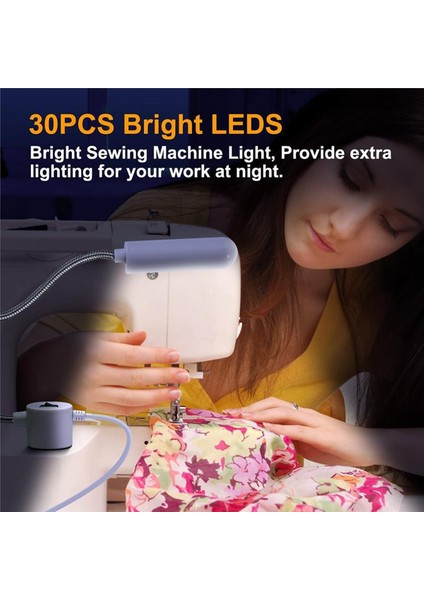 Manyetik Tabanlı ve Esnek Deve Boynu Taşınabilir Çalışma Işığı 4&#39 Lü Ab Fişi ile 30 LED Dikiş Makinesi Işığı (Yurt Dışından) indirimleri