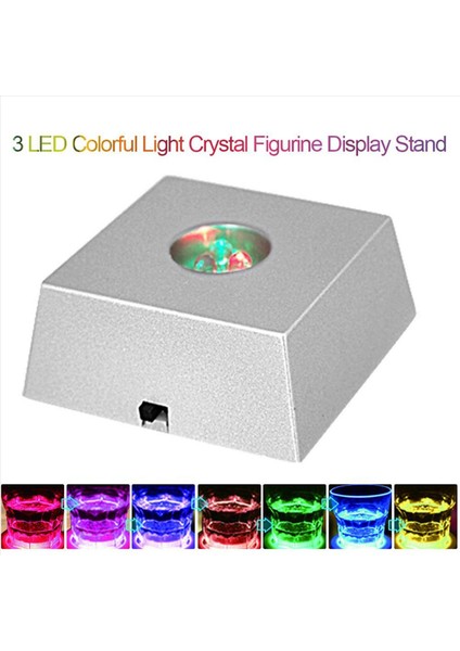 2x LED Taş Ekran Tabanı Renkli Değişen Işık Kristal Kule Işık Ev Dekorasyon Heykelcik Ekran Standı (Yurt Dışından) modelleri