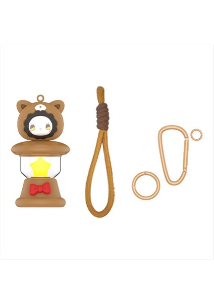 Hava Etiketi Anti-Kayıp Cihaz Gece Lambası Kolye Koruyucu Kapak Karikatür Sevimli Çocuk Çift Toz Geçirmez Depolama Ayı (Yurt Dışından)