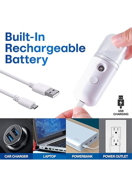 USB Şarjlı Nano Püskürtücü Su Damlası Mini Taşınabilir Elde Taşınabilir Nemlendirici Cihaz Nemlendirici Buhar (Yurt Dışından) fiyatları