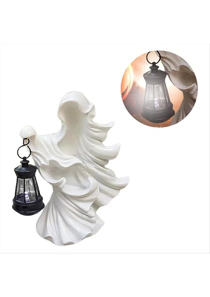 Hayalet Cadılar Bayramı Cadı Süsü Enerji Tasarrufu Reçine Heykeli Bahçe Avlu Dekoru Için Fener ile (Yurt Dışından) fiyatları