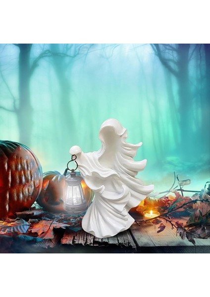 Hayalet Cadılar Bayramı Cadı Süsü Enerji Tasarrufu Reçine Heykeli Bahçe Avlu Dekoru Için Fener ile (Yurt Dışından) indirimleri