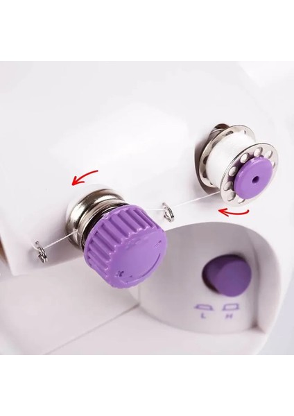 Ev Mini Dikiş Makineleri Hafif Kesici Ayak Pedalı Taşınabilir 202 Uk Tak ile El Dikiş Makinesi (Yurt Dışından) indirimleri