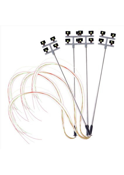 32 Pcs Ho Ölçekli Model Aydınlatma Kulesi Kule Işıkları Model Işıklar Düzeni Elektrik Direği Tren/bahçe/oyun Alanı/stadyum (Yurt Dışından) indirimleri
