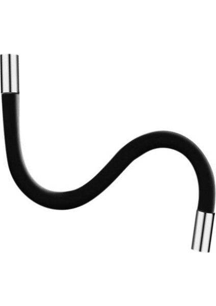 Esnek Silikon Tüp Mutfak Musluk Aksesuarları Evrensel Arayüz 360 Derece Su Musluğu Uzatma Hortumu-Siyah, 50 cm (Yurt Dışından)