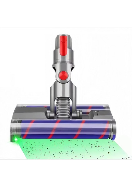 Yumuşak Çift Silindirli Döner Fırça Kafası Dyson V7 V8 V10 V11 V15 Elektrikli Süpürgeler Parçaları Sert Zeminler Için LED Işık ile (Yurt Dışından)