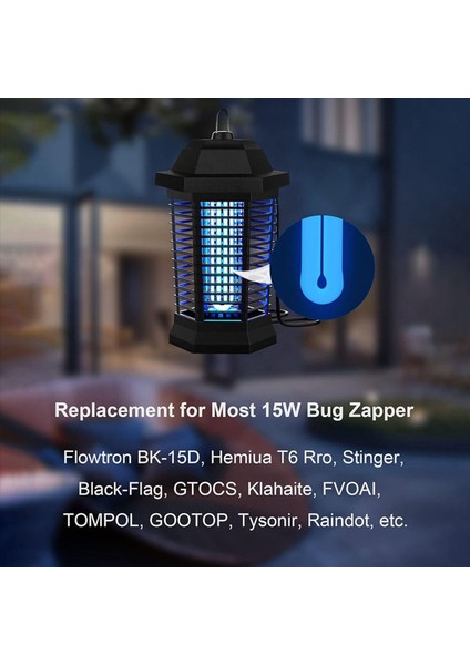 Bug Zapper 15 Watt Böcek Çeken Lamba Için Yedek Ampul 7 5 Inç Ful 15W-BL U-Şekilli Ampul 15WHT 8 Paket Için (Yurt Dışından) fırsatları