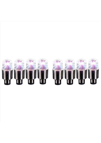 8x Bisiklet Tekerleği Işıkları Su Geçirmez Bisiklet Lastiği Işıkları Lastik Flaş Lambası LED Neon Tekerlek Yanıp Sönen Işıklar (Yurt Dışından)