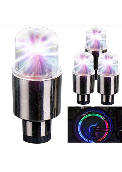 8x Bisiklet Tekerleği Işıkları Su Geçirmez Bisiklet Lastiği Işıkları Lastik Flaş Lambası LED Neon Tekerlek Yanıp Sönen Işıklar (Yurt Dışından) fırsatları