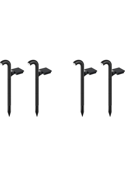 Güneş Enerjili Açık Yol Işık Peyzaj Işık Bahçe Avlu Koridor Spot Kavisli Su Geçirmez Kaldırım Kazık Işık 4 Adet (Yurt Dışından)