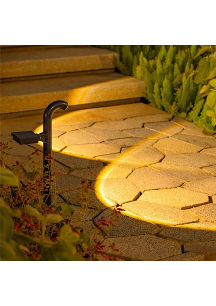Güneş Enerjili Açık Yol Işık Peyzaj Işık Bahçe Avlu Koridor Spot Kavisli Su Geçirmez Kaldırım Kazık Işık 4 Adet (Yurt Dışından) modelleri