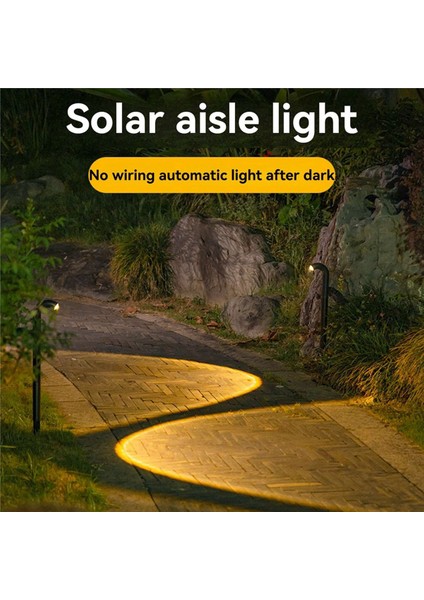 Güneş Enerjili Açık Yol Işık Peyzaj Işık Bahçe Avlu Koridor Spot Kavisli Su Geçirmez Kaldırım Kazık Işık 4 Adet (Yurt Dışından) indirimleri