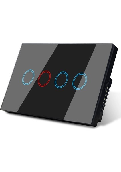 Wifi Akıllı Duvar Işık Anahtarı Cam Dokunmatik Güç Tuya Alexa Google Home 4-Gang Tarafından Kablosuz Ses Uzaktan Anahtarları (Yurt Dışından)