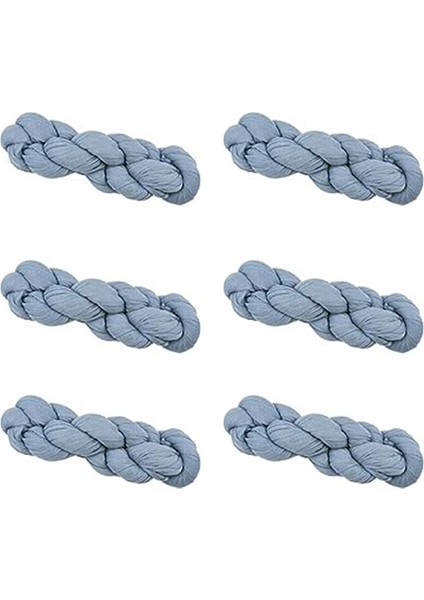 Düğün Partisi Masa Süslemeleri Için 6 Adet Tül Masa Örtüsü Avrupa Dekoratif Fırfırlı Masa Koşucuları (Gri-Mavi) (Yurt Dışından)