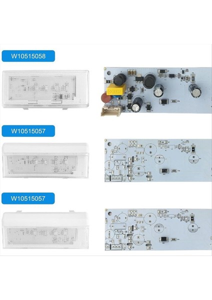 W10515058 ve W10515057 Buzdolabı 1 Tavan ve 2 Dondurucu Tarafı Whirlpool Kenmore Maytag Için LED Işık Seti (Yurt Dışından) modelleri