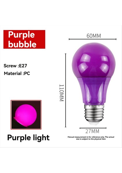 2 Adet LED Mor Ampul 9W E27 Taban Parti ve Ev Dekorasyonu Için Kısılabilir Olmayan Ampul Aydınlatma (Yurt Dışından) modelleri