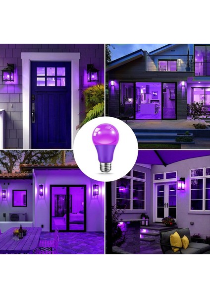 2 Adet LED Mor Ampul 9W E27 Taban Parti ve Ev Dekorasyonu Için Kısılabilir Olmayan Ampul Aydınlatma (Yurt Dışından) fırsatları