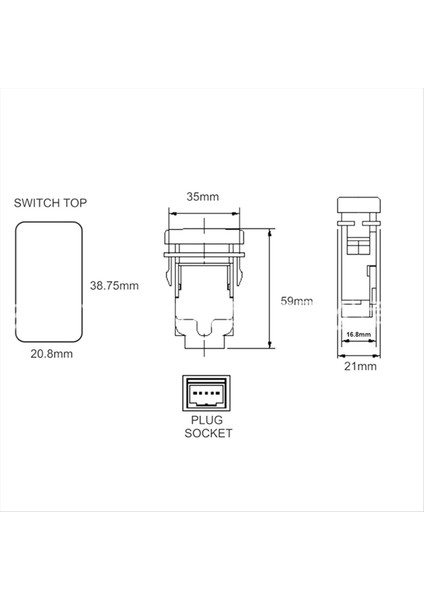 Araba Basmalı Düğme Mavi LED Toyota Tacoma Fj Landcruiser 4runner Highlander Hilux Prado LED Kapalı Düğmesi C (Yurt Dışından) fiyatları