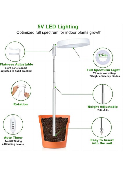 4x Büyüyen Işık Spektrumu Kapalı Bitkiler Için LED Bitki Işık Liği Ayarlanabilir Çiçekler ve Bonsai Bitki Büyümesi Için Büyüyen Işık (Yurt Dışından) indirimleri