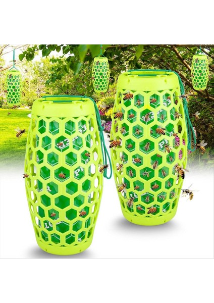 2pcs Wasp Tuzağı Bee Catcher Dış Mekan Asma Marangoz Arı Tuzakları 4 Yapışkan Tahtalar, Yeniden Kullanılabilir Hornet Ceket Tuzağı (Yurt Dışından) fiyatları