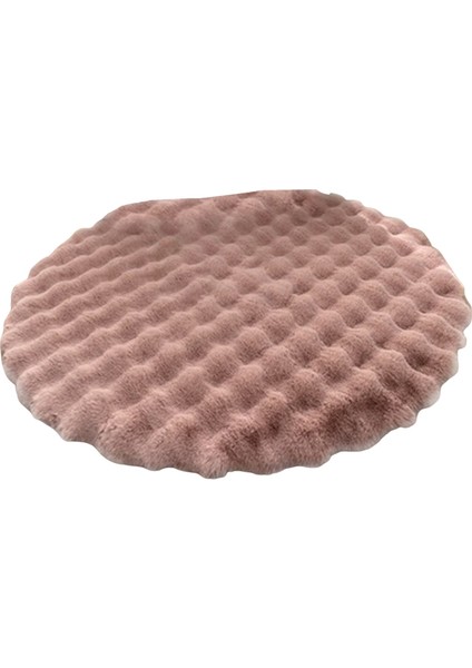 Oturma Odası Için Yuvarlak Halılar Peluş Zemin Matı Yumuşak Alan Halıları Yatak Odası Başucu Kabarık Mat Halı Oda Dekoru, Pembe, 1X1M (Yurt Dışından) indirimleri