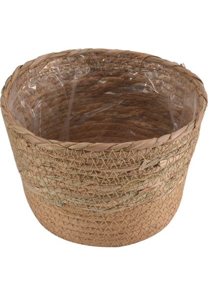 Hasır Örgü Çiçek Saksısı Hasır Sepet Rattan Saksı Saklama Sepeti El Yapımı Dokuma Saksı Sepeti M (Yurt Dışından) fiyatları