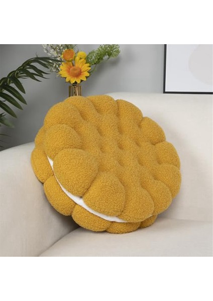 Yuvarlak Atma Yastığı Peluş Kurabiye Yer Minderi Bisküvi Kalın Oturma Minderi Yuvarlak Yer Yastığı Yoga Meditasyon Minderi-B (Yurt Dışından) modelleri