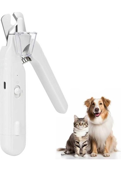 USB Şarjlı 2&#39 Si 1 Arada Evcil Hayvan Çivi Makası ve Öğütücü - Tüm Evcil Hayvanlar Için 40 Desibelden Az Sessiz Çivi Makası (Yurt Dışından)