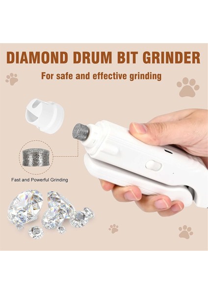 USB Şarjlı 2&#39 Si 1 Arada Evcil Hayvan Çivi Makası ve Öğütücü - Tüm Evcil Hayvanlar Için 40 Desibelden Az Sessiz Çivi Makası (Yurt Dışından) indirimleri