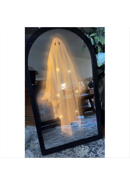 Cadılar Bayramı Hologram LED Işıkları ile Hayalet Ayna, Kapalı, Yatak Odası, Mutfak, Şömine Için Hologram Dekoru (Yurt Dışından) modelleri