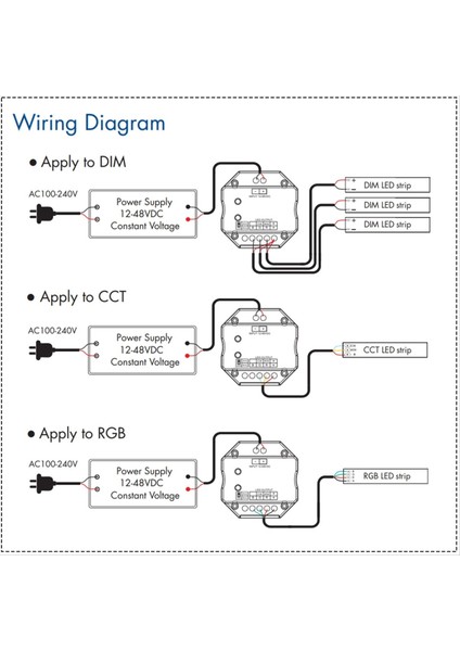 Döner Cam Panel Sabit Voltaj LED Kontrolör Dc 12V 24V Akıllı Dimmer Wifi Tuya Uygulama Bulut Kontrolü Siyah (Yurt Dışından) indirimleri