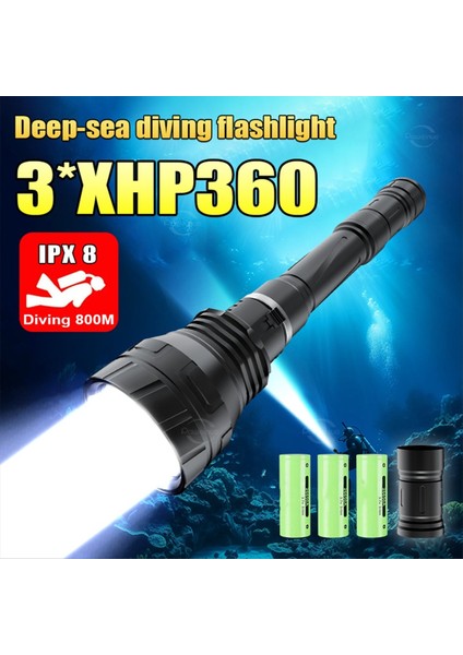 Yükseltme En Güçlü XHP360 Profesyonel Dalış El Feneri Süper Parlak Sualtı Aydınlatma 800 M Torch Su Geçirmez Gece (Yurt Dışından) fiyatları
