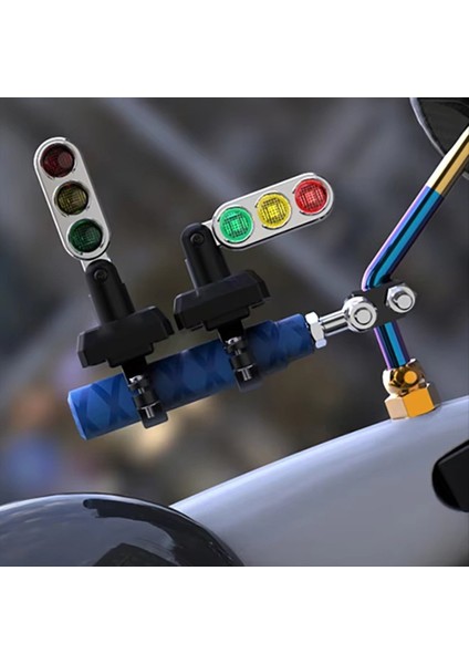 Kırmızı Yeşil Motosiklet Sinyal Işığı Mini Sevimli Motosiklet Gidon Montaj Trafik Işığı Lambası Bisiklet Sürme Aracı Aksesuarları (Yurt Dışından) indirimleri