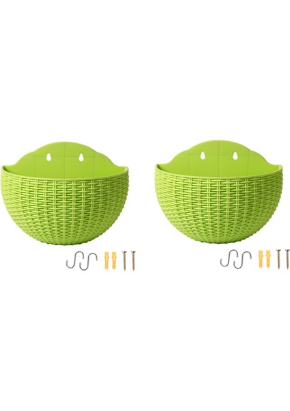 Yeşil Büyük Balkon Askılı Plastik Saksı Sukulent Çiçek Saksısı Rattan Çiçek Saksısı (Yurt Dışından)
