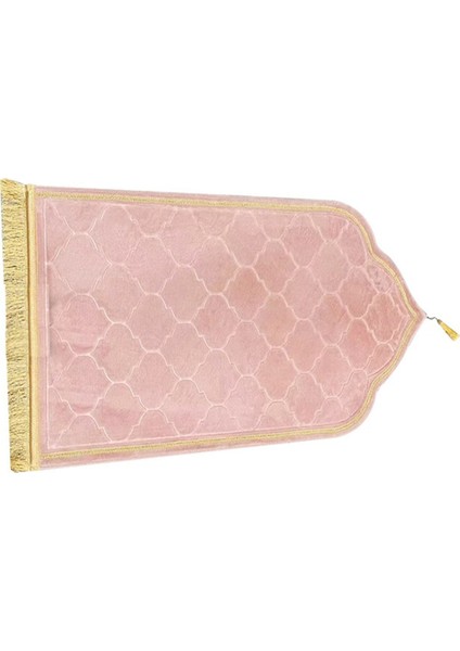 Müslüman Seccade Taşınabilir Seyahat Ibadet Matı Ramazan Kaymaz Halı Kabartmalı Zemin Halıları Pembe (Yurt Dışından) fiyatları