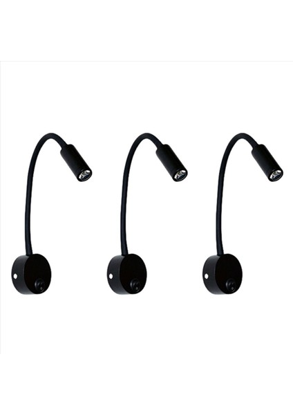 3 Adet Başucu Çalışma Çalışma Okuma Lambası Duvar Lambası Aplikleri 3W LED Kitap Lambası Duvar Gece Lambası Yatak Odası Için LED Yurt (Yurt Dışından)