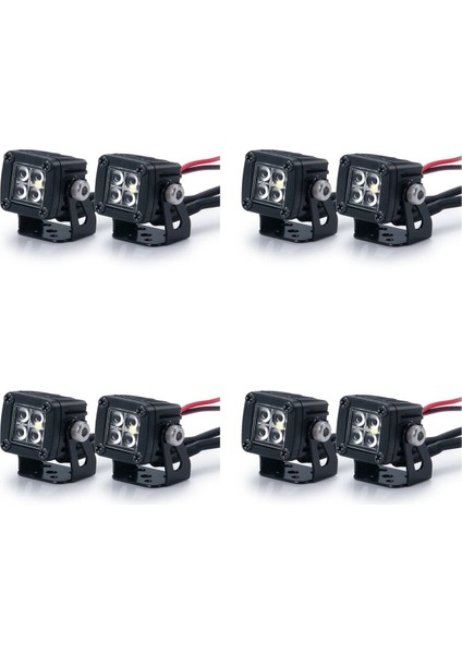 8x LED Işıklar Parlak Farlar Spot 1/10 Trx4 Eksenel SCX10 90046 Wraith RR10 Vs4-10 Redcat Gen8 D (Yurt Dışından)