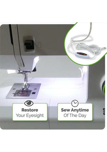 2x Dikiş Dikiş Makinesi Işık Şeridi 12 Inç USB LED Işık Şeridi Kısılabilir Beyaz Işıklar Brother Janome Babylock Abd Plug (Yurt Dışından) fırsatları