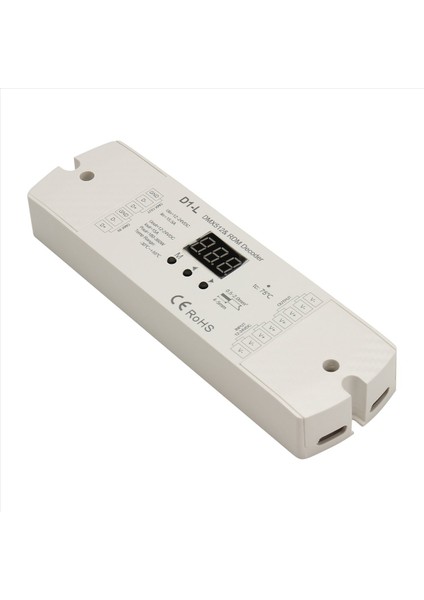 D1-L Monokrom DMX512 Dekoder 1CHX15A 12-24VDC Pwm Frekans Tek Renkli LED Şerit Denetleyici Butonlarla Adres (Yurt Dışından)
