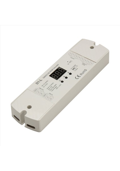 D1-L Monokrom DMX512 Dekoder 1CHX15A 12-24VDC Pwm Frekans Tek Renkli LED Şerit Denetleyici Butonlarla Adres (Yurt Dışından) fiyatları