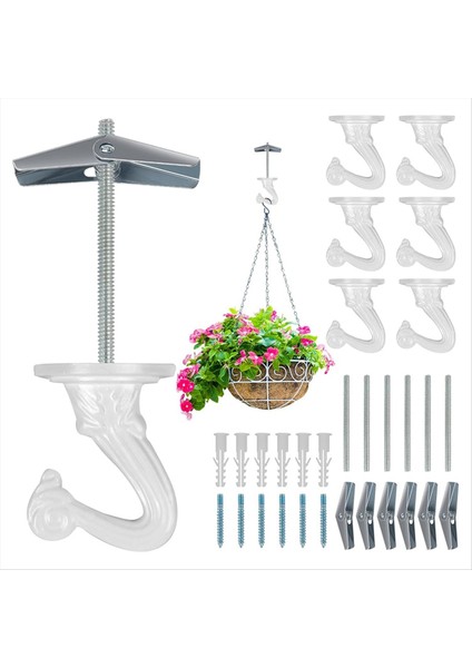 6 Adet Asma Bitkiler Için Tavan Kancaları, Asma Işıklar Metal Küçük Kancalar, Kapalı Açık Bitki Askı Kancası (Yurt Dışından) fiyatları