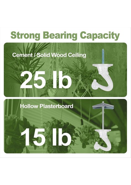 6 Adet Asma Bitkiler Için Tavan Kancaları, Asma Işıklar Metal Küçük Kancalar, Kapalı Açık Bitki Askı Kancası (Yurt Dışından) modelleri