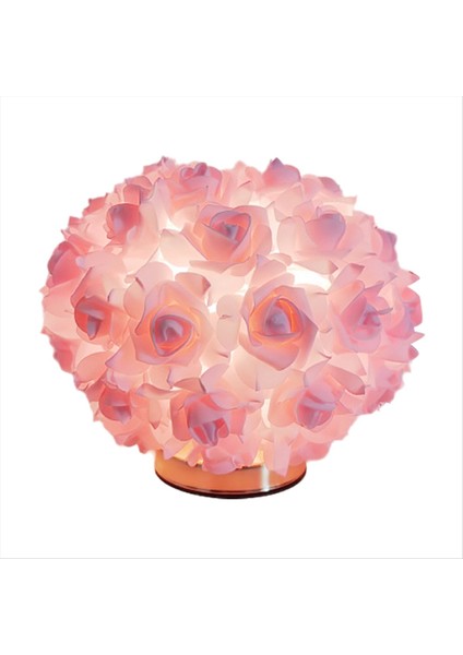 Nordic Gül Çiçek Buket Masa Lambası Romantik Başucu Gece Işığı Düğün Dekor Masa Lambası Için Yatak Odası Abd Fiş (Yurt Dışından)