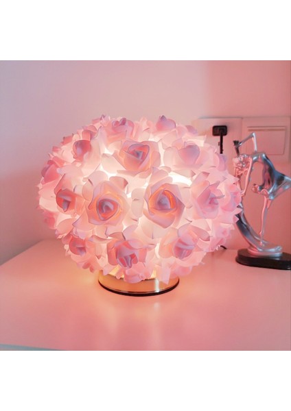 Nordic Gül Çiçek Buket Masa Lambası Romantik Başucu Gece Işığı Düğün Dekor Masa Lambası Için Yatak Odası Abd Fiş (Yurt Dışından) indirimleri