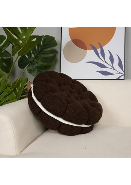 Yuvarlak Atma Yastığı Peluş Kurabiye Yer Minderi Bisküvi Kalın Oturma Minderi Yuvarlak Yer Yastığı Yoga Meditasyon Minderi-A (Yurt Dışından) fırsatları