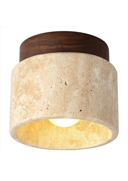 2x Modern Sarı Traverten Ahşap Tavan Lambası E27 Beyaz Işık Mutfak Koridor Oturma Odası Çalışma Salonu Çay Odası Için (Yurt Dışından) fiyatları