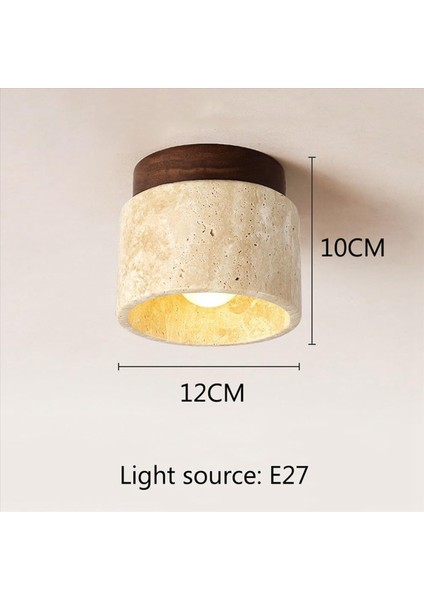 2x Modern Sarı Traverten Ahşap Tavan Lambası E27 Beyaz Işık Mutfak Koridor Oturma Odası Çalışma Salonu Çay Odası Için (Yurt Dışından) indirimleri